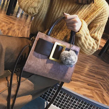 

Bag female 2019 new Korean version of the tide simple wild shoulder bag retro personality small square bag Messenger bag
