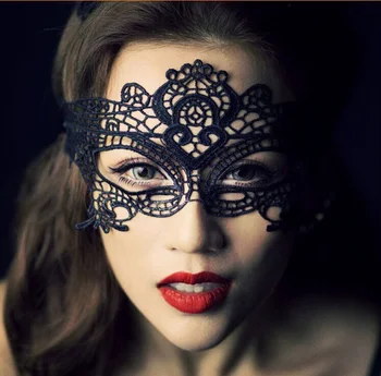 

Nightclub Queen Hollow Lace Eye Masks Halloween Party Exotic Sexy Black Masks Masquerade Cosplay Mask Carnival Lace Half Mask