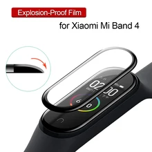Взрывобезопасная пленка для Xio mi xaomi mi Band 4 Band 4, защита экрана, изогнутая поверхность, полное покрытие, защитная пленка, черный край, крышка