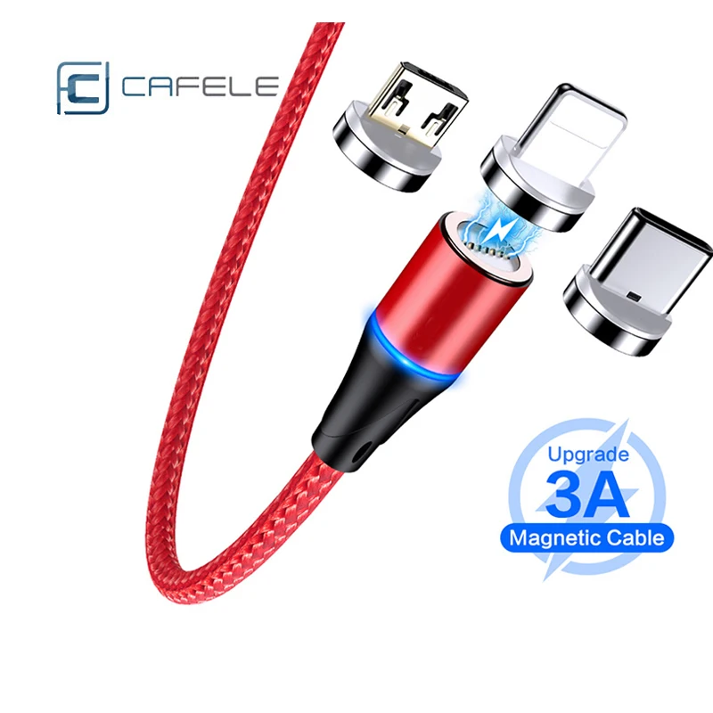 Магнитный кабель 3A 3 в 1 Micro usb type C адаптер зарядное устройство Быстрая зарядка для
