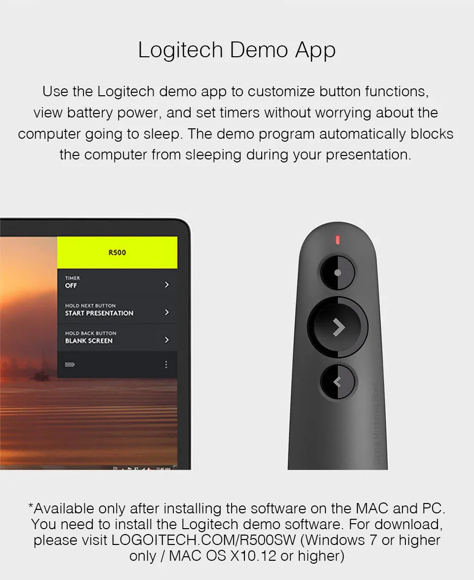 Xiaomi Mijia R500 Лазерный беспроводной демонстратор Bluetooth USB приемник соединение совместимо с мульти-системой Презентация офиса