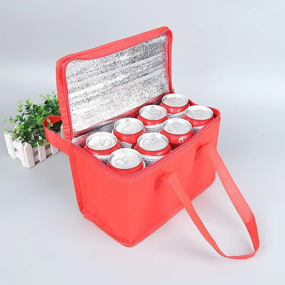 Portable Thermal Insulated Cooler Bags Large Outdoor Camping Lunch Bento Box Trips BBQ Meal Drink Zip Pack Picnic Supplies 2021