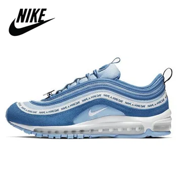 

Original Nike Air Max 97 Indigo Storm Women's Sneakers Breathable Unisex Nike Airmax 97 Men Running Shoes