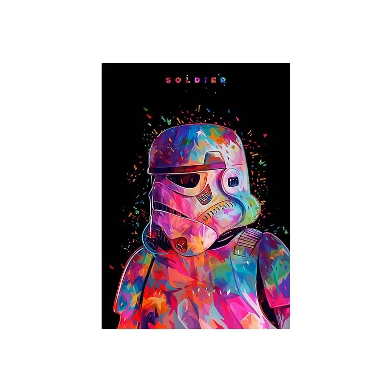 C Star Wars 7 Minimalist Art High Definition Poster Painting Darth Vader Stormtrooper Movie Wall Picture Print Home Art - Цвет: C