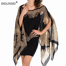 Boho Manches Chauve-Souris En Mousseline De Soie Chemisier Femmes décontracté Floral Impression Lâche Kimono Chemises Grande Taille Plage tops tuniques Peplum Blusa Robe(China)