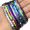 JHNBY Blue,Gold,Purple,Green,Square Shape Hematite 2/3/4/6MM Natural Stone Spacer Loose Beads For Jewelry Making DIY Accessories ► Photo 3/6