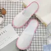 1/10PCS Unisex Home Guest Hotel Slipper Travel White Cotton Portable Disposable Slippers Salon Spa Indoor Non-slip Adult Slipper 6