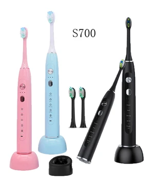 

Electric Toothbrush S700 Ultrasonic Sonic toothbrush Wireless rechargeable battery IPX7 Waterproof extra brushes head