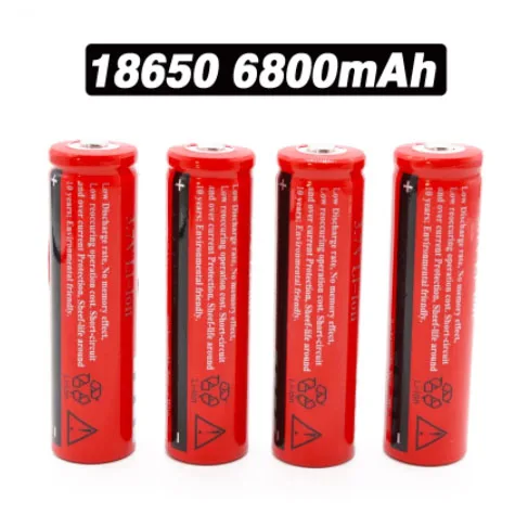 100%.Original.BRC18650.batería de.litio.3.7V.voltios.6800mah.recargable.de.Li-Ion para elbanco.de.potencia.linterna. | Электроника