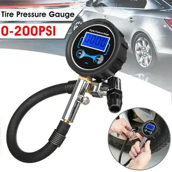 

Digital Tire Pressure Inflator Gauge Meter 200PSI LCD Display Car Truck Monitor