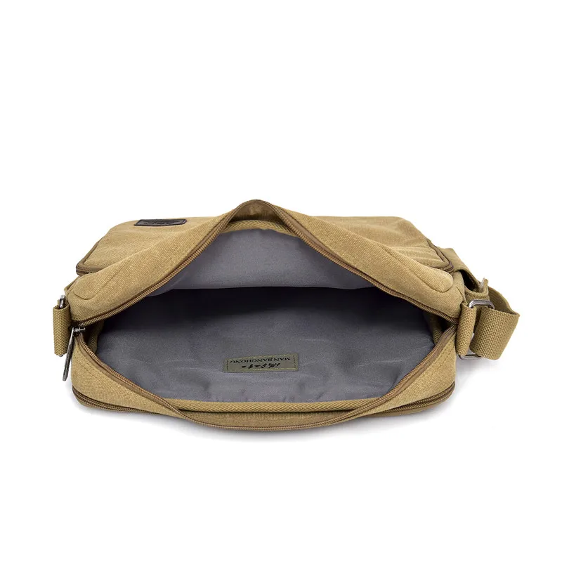 Man Canvas Messenger Bag Crossbody Multifunction Shoulder