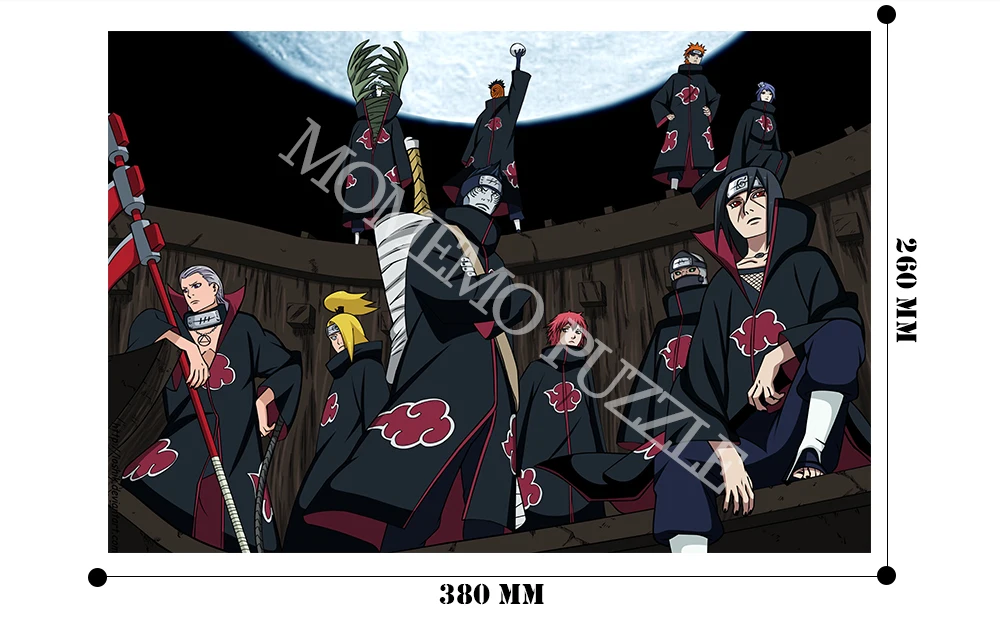 MOMEMO Akatsuki, деревянные пазлы для всех членов, 1000 штук, аниме, Мультяшные персонажи, индивидуальные мини-пазлы, игрушки для детей, подарки для взрослых
