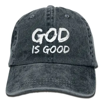 

God Is Good Denim Hat Adjustable Female Washed Baseball Cap