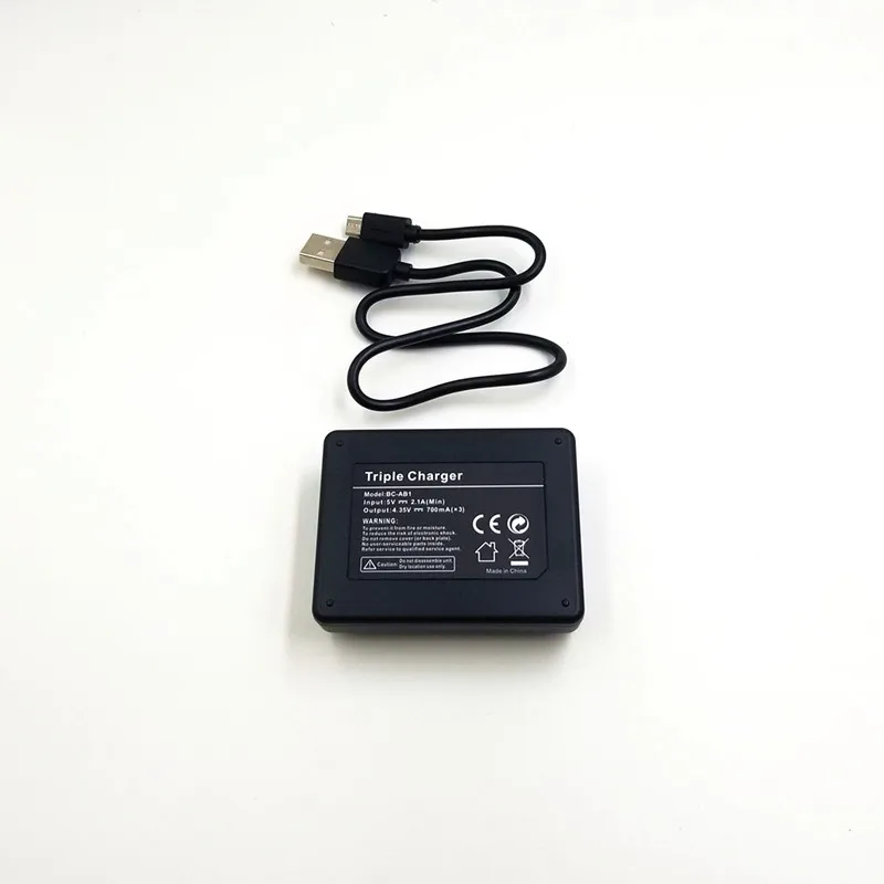7XINbox 2 шт 3,85 V 1300mAh 5.0Wh AB1 AB-1 AB 1 OA-AB1 батарея камеры для DJI Osmo Экшн камеры с зарядным устройством