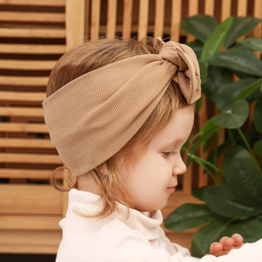 Diadema de algodón para niña, bandanas para el pelo con nudo infantil, turbante niño pequeño, calentador de orejas|Accesorios para el pelo| -