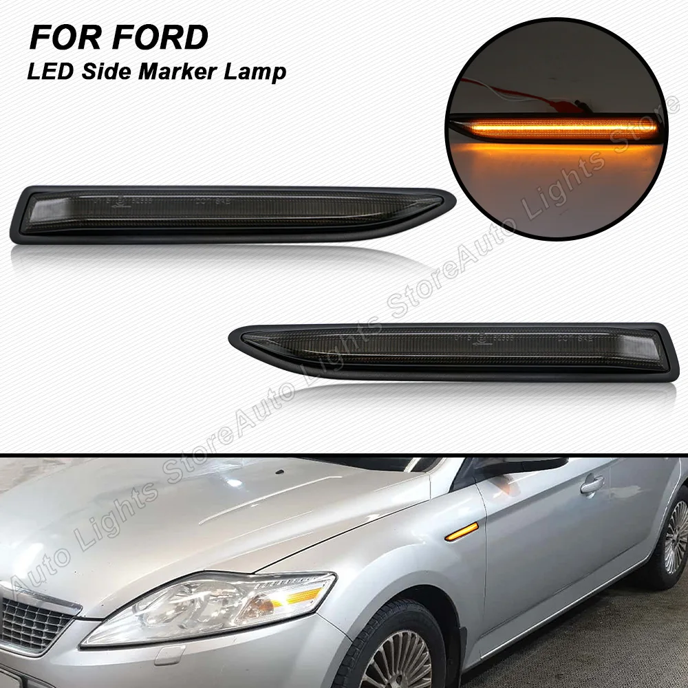 

For Ford Mondeo Mk4 Hatchback Saloon Estate 2007 2008 2009 2010 2011 2012 2013 2014 2015 LED Side Marker Light Turn Signal Lamp
