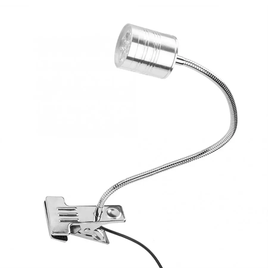 LED Aquarium Lamp Clip-on Type Flexible Freshwater Planted Tank Lights with Gooseneck 220V Extendable Brackets Fishbowl Lights