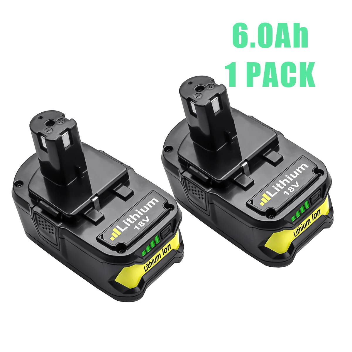 2PACK 6.0Ah Bonacell 18V 9000 мА/ч, литий-ионный аккумулятор P108 Перезаряжаемые Батарея для Ryobi Батарея RB18L40 P2000 P310 для BIW180 L30 литиевая батарея - Цвет: 2PACK 6.0Ah