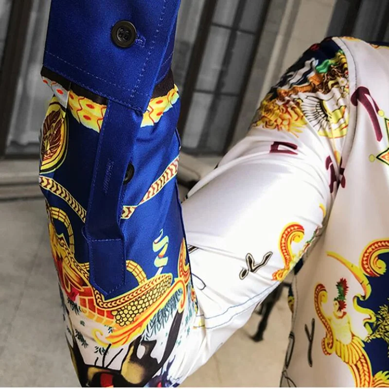 Брендовая мужская рубашка Camisa Masculina с длинным рукавом, четыре приталенных повседневных рубашки, летние брендовые новые мужские Клубные Топы