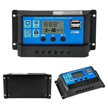 

Intelligent Solar Charge Controller PWM Controller Regulator With Dual USB LCD Display Solar Panel Battery Controllers