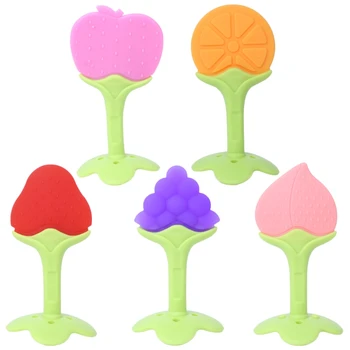 

Baby Silicone Teething Soother Gum Toy Infant Medical Food Grade Fruit Teether