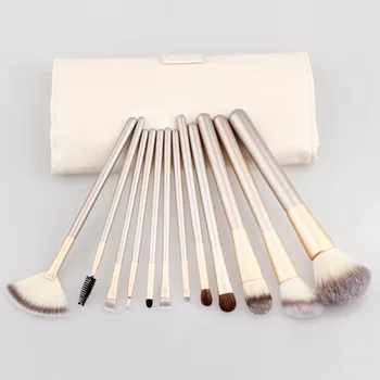 

Makeup Brush Set Beige Bag 24 of Champagne Color Makeup Brush Makeup Set