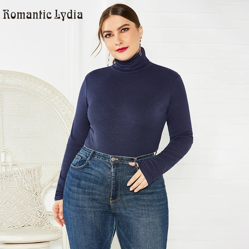 

Long Sleeve Women Knitted Bodysuit Turtleneck Plus Size 2019 Autumn Winter Female Warm Slim Fit Body Suit