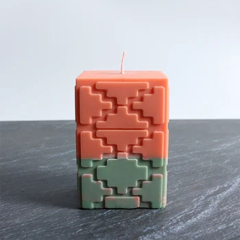 

Creative pattern candle silicone mold hand aromatherapy candle gypsum DIY silicone mold