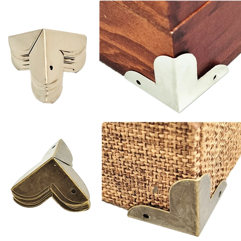 24Pcs Vintage Metal Corner Bracket for Furniture