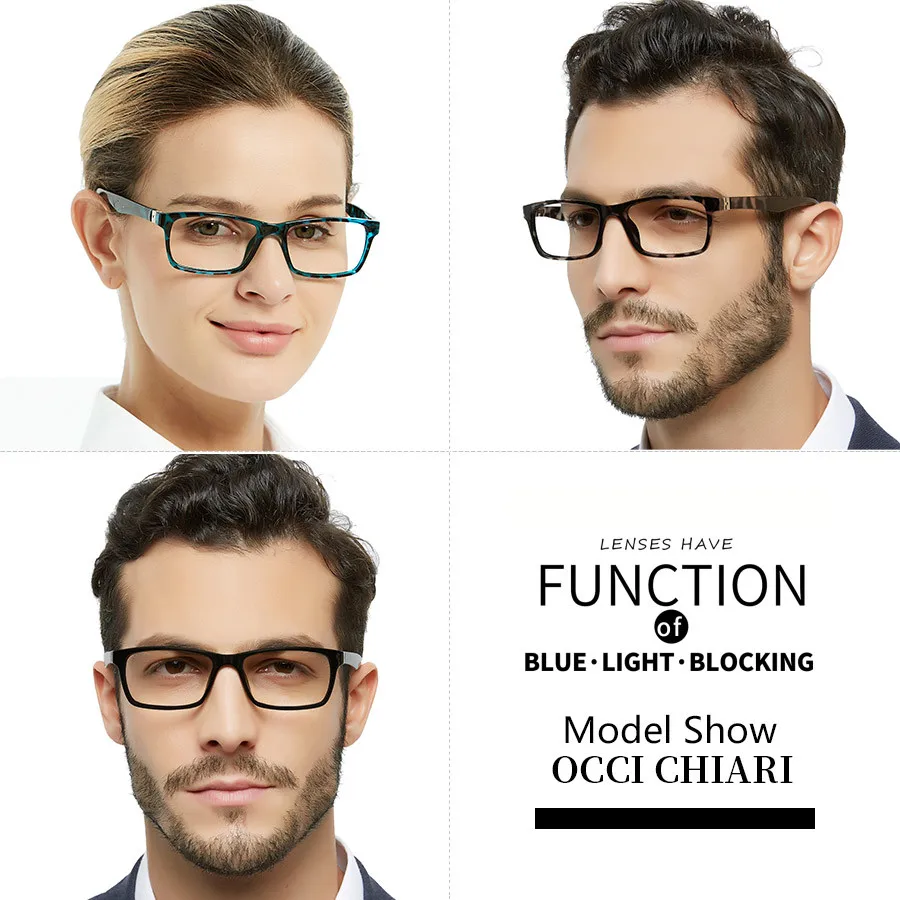 OCCI CHIARI Reading Glasses Women&Men Anti Blue Ray Computer Eyewear Frame Presbyopia Eyeglasses 0 1.0 1.25 1.5 1.75 2.0 to 4.0