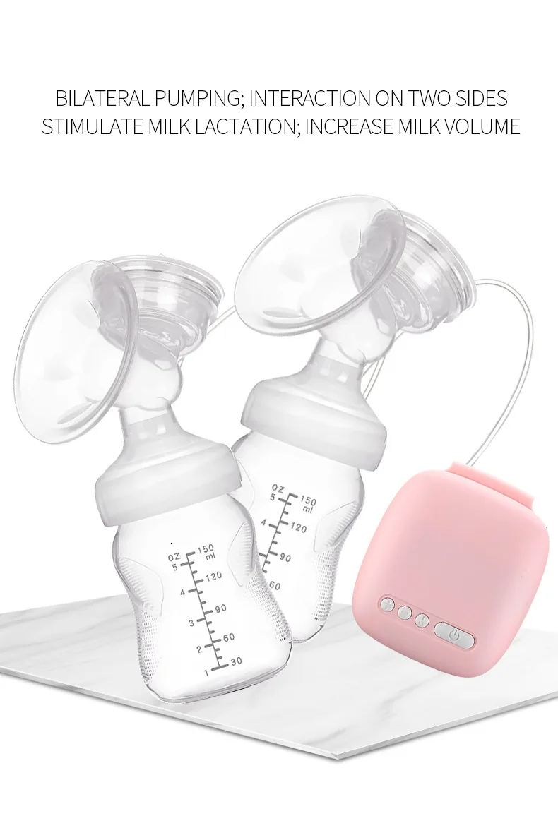 Single/Double Electric Breast Pump Milk Bottle Nipple Suction USB BPA Free Powerful Breast Pumps Infant Breast Feeding Baby Care