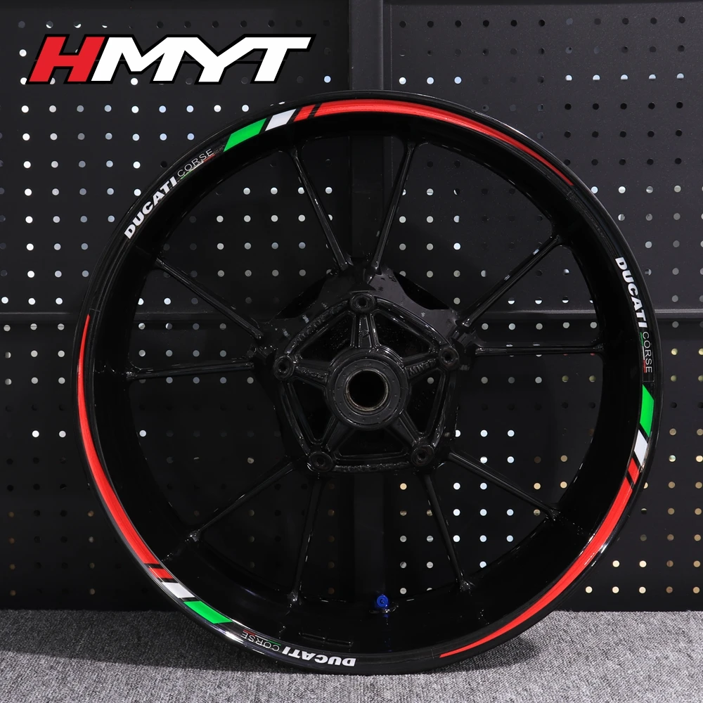 Для поездок на мотоцикле Ducati 821 795 796 797 848 959 1199 Мотоцикл 17 дюймов для центрального движения колеса Водонепроницаемый Светоотражающие стикеры колесная наклейка - Цвет: I