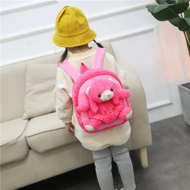 

New Style Korean-style Cartoon Cute Little Bear Plush Toys Backpack Baby Nursery Disassembly Stuffed Toy School Bag