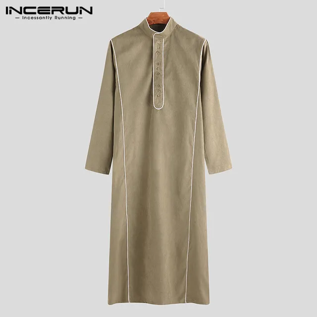 Kemeja Xianqi Pria Jaket Tujuh Poin Lengan Hanfu Tang Baju Jubah