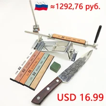 Ruixin pro 3 all-iron aço inoxidável profissional chef afiador de faca cozinha sistema de afiação de ângulo fixo 4 pedra de afiar