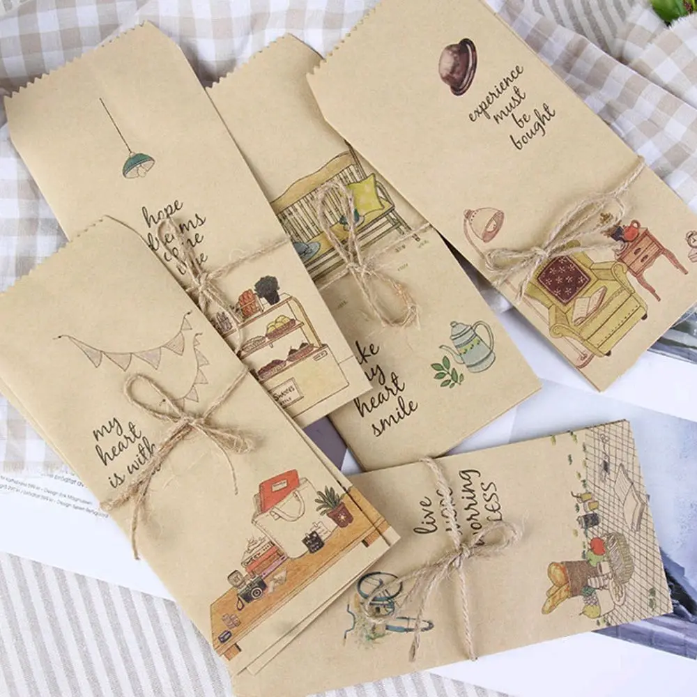 5 unidades/juego de sobres sencillos de 8,5x19,5 cm para postales de invitaciones, bolsa de papel para Tarjeta De Invitación De Boda, funda de papel para cartas, papelería
