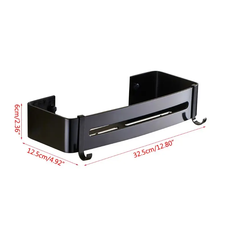 

Bathroom Shower Caddy Adhesive Corner Shelf Storage No Drilling Wall Mounted X6HC