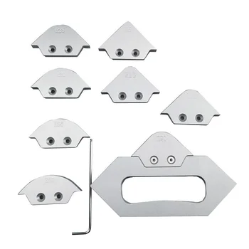 

8pcs Rounded Corners Anti-rust Table Bit Router Set Screws Radius Woodworking Grinding Templates Trimming Tool Chamfer Quick Jig
