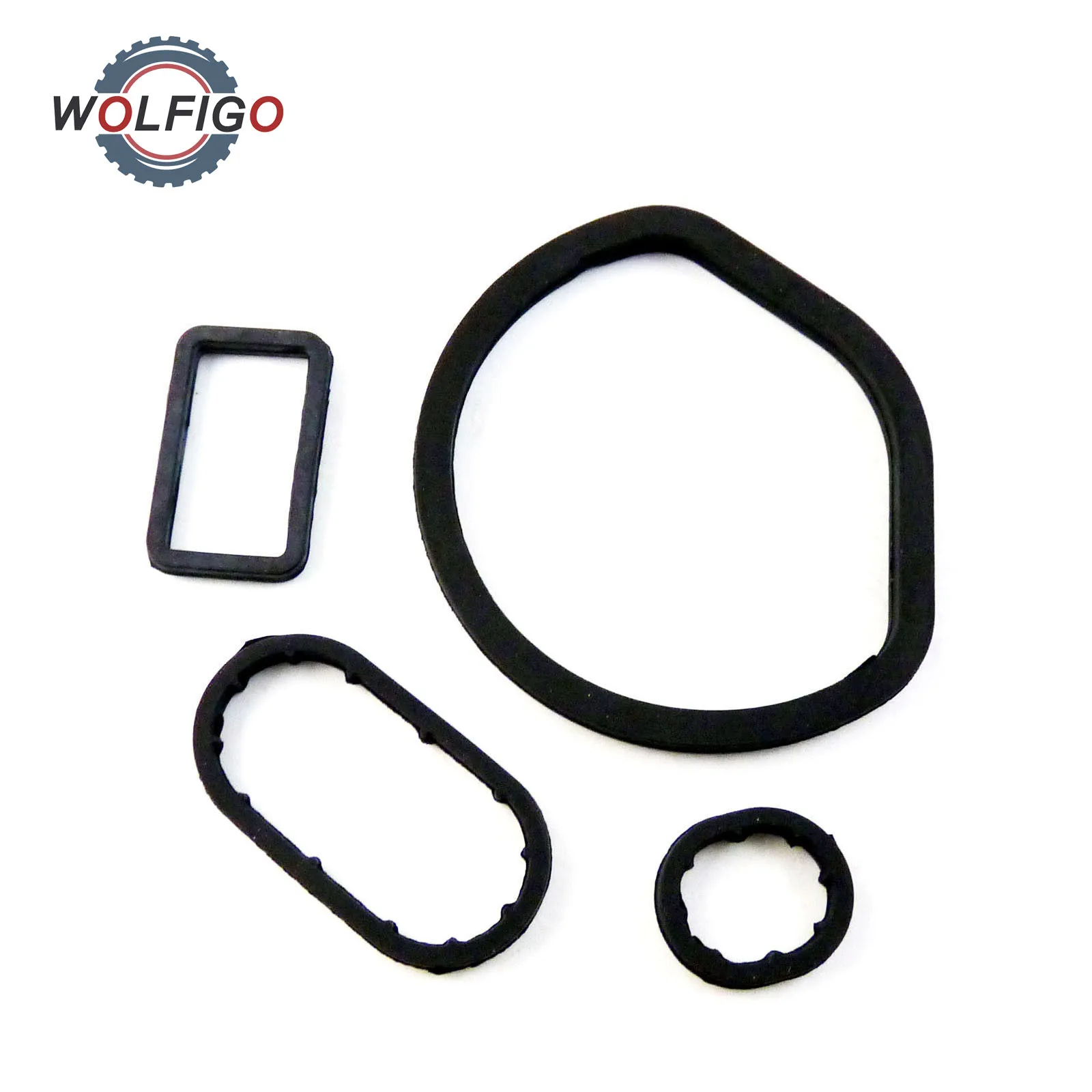 WOLFIGO 4pcs/set Oil Filter ousing Seal Ring Gasket Kit 1121840361 1121840061 for Mercedes Benz C280 E320 G500 S430 E500 SLK320