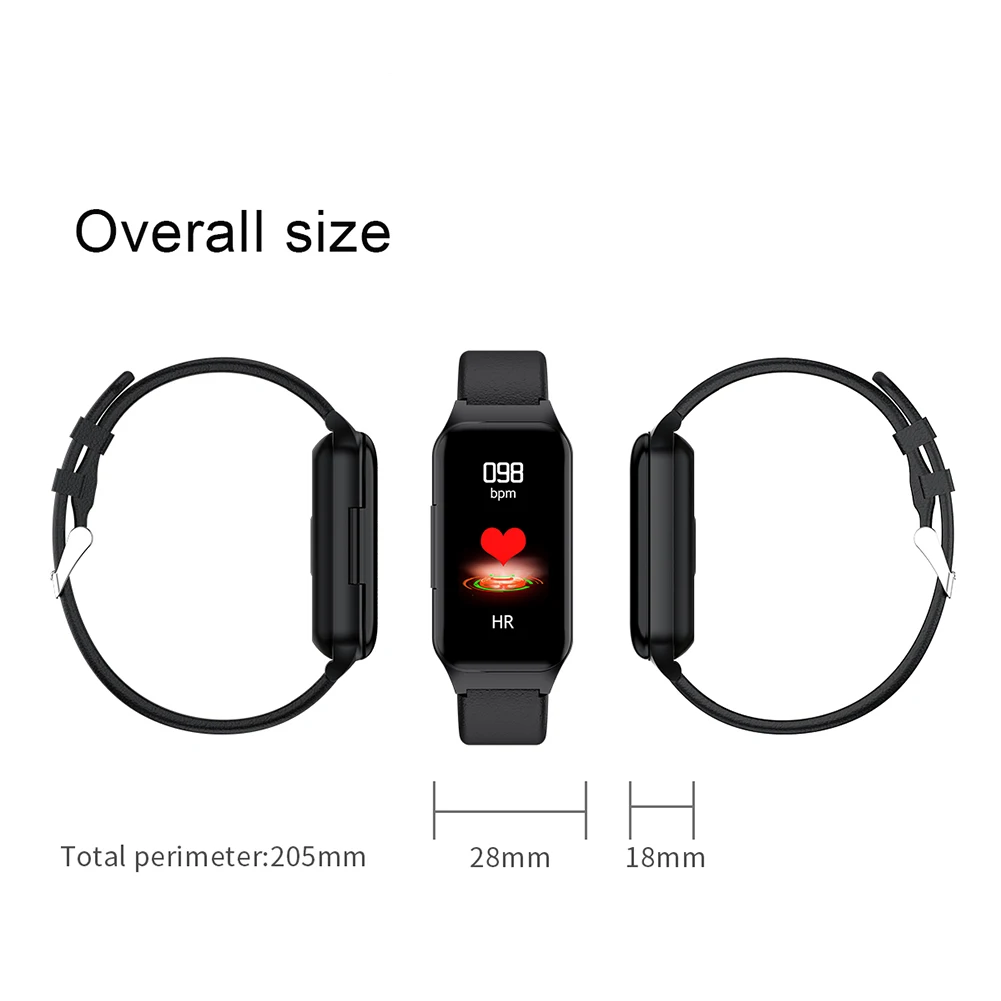 Смарт-браслет Беспроводной Наушники 2-в-1 Bluetooth5.0 наушники-вкладыши TWS с наушники Фитнес трекер для активной жизни для iOS 8,0/Android 4,4 с зарядным устройством