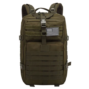 

Unisex Sports Backpack Military Hiking Waterproof Climbing Travel Zipper Multi Pocket Outdoor Mountaineering Adjustable Strap