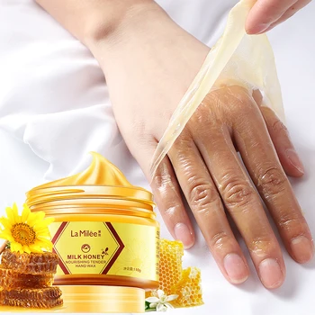 

LAMILEE Milk Honey Hand Mask Hand Wax Moisturizing Whitening Skin Care Exfoliating Calluses Hand Film Hands Care Cream 110g