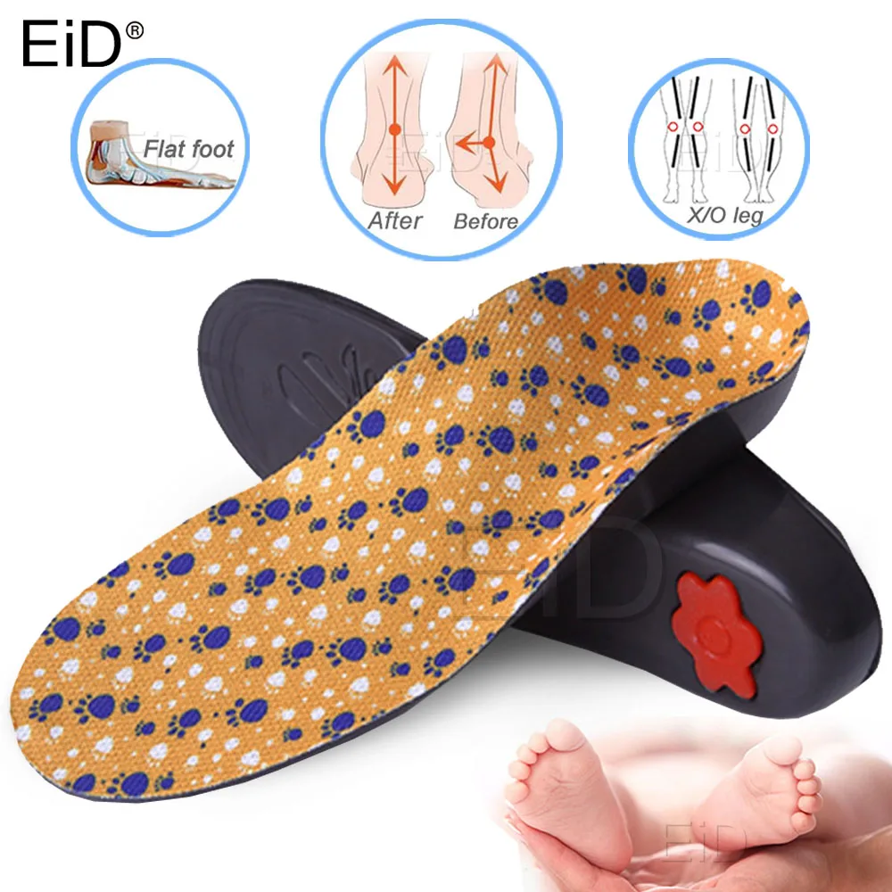 

EiD Children Orthopedic Insoles For Children Kids Arch Support Insoles Flat Foot Flatfoot X/O Leg Orthotic Shoes soles Heel Pads