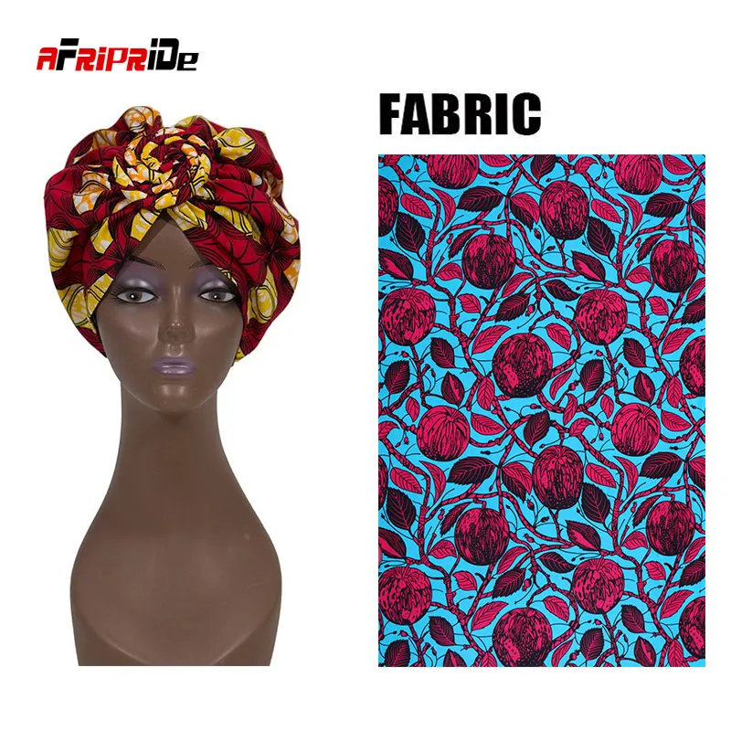 Уже сделанный Африканский головной галстук для женщин, нигерийские шарфы для девушек, женский головной платок из чистого хлопка, красивый свадебный тюрбан WYB448 - Цвет: 6