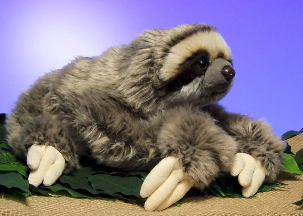 30cm/13.7" Lifelike Three Toed Sloth Plush Toy Soft Stuffed Animal Doll Gift US 
