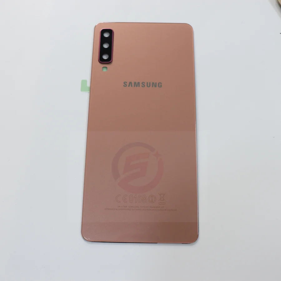 Samsung Galaxy A7 Задняя крышка батареи A750 чехол A750F SM-A750 задняя дверь корпус стеклянная панель запасные части