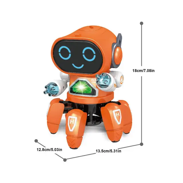Electric Six-claw Robot Baby Toy Dancing Walking Robot For Boys Girls Over 6 Years Old Artificial Intelligence Robot With Music 6
