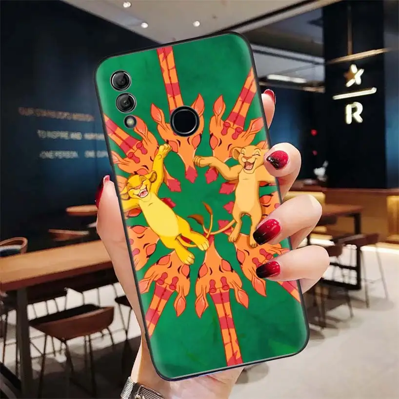 С героями из мультфильмов; «Король Лев», черный чехол для huawei Y9 Y5 Y6 Y7 Honor 10 9 Lite 9X8X8 S 8A фотоаппаратов моментальной печати 7S 7A 10i 20i V20 чехол для телефона Capa - Цвет: BD1156