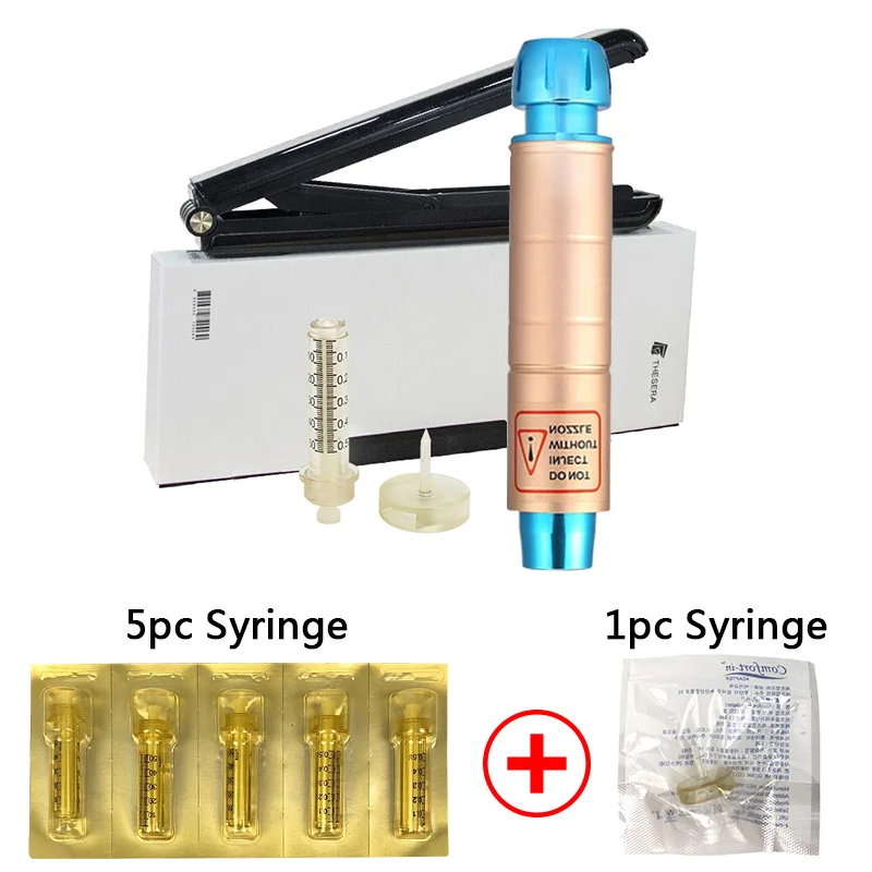 0.5 gold pen kit 1 0,5 мл высокого давления гиалуроновой кислоты ручка высокой плотности металла для против морщин губ лифтинг шприц-ручка сменный атомайзер Syring - Цвет: 0.5 gold pen kit 1