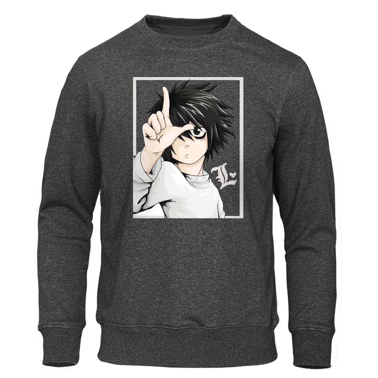 

japanese anime death note Hoodies Sweatshirts Men Funny Pullover 2020 Autumn Winter Mens Fleece Sweatshirt Harajuku Streetwear